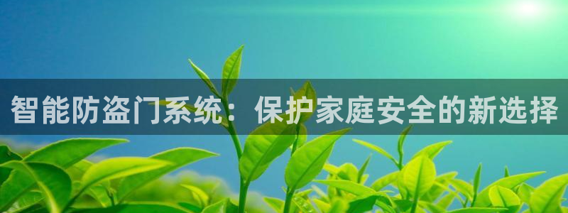 开丰娱乐最新活动：智能防盗门系统：保护家庭安全的新选择