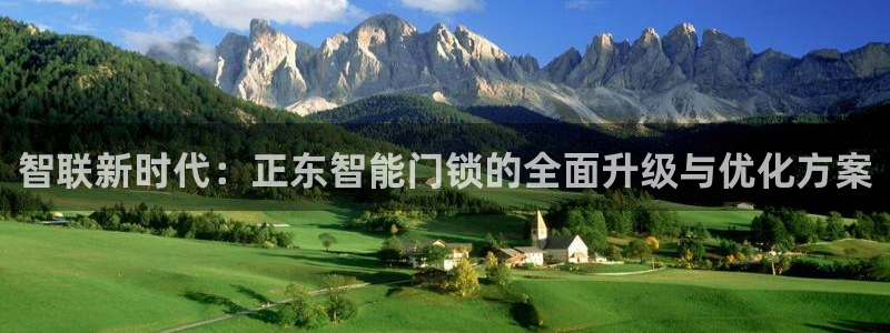 开丰娱乐登录平台：智联新时代：正东智能门锁的全面升级与优化方