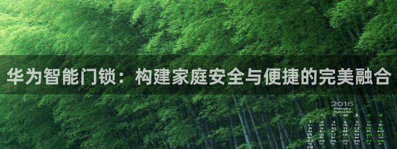 开丰娱乐优七九九47：华为智能门锁：构建家庭安全与便捷的完美